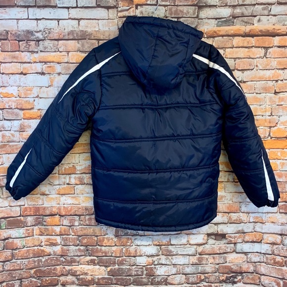 WTXtreme Boys Large 14/16 Navy Blue Hooded Puffer - Picture 7 of 8